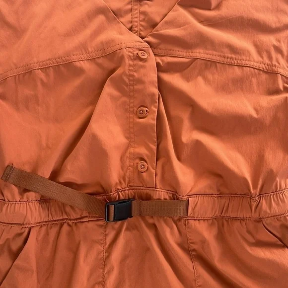Women's REI Orange Short Sleeve Dress Size Medium - Picture 4 of 8